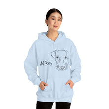 Load image into Gallery viewer, Personalized with your pet’s sketch and name -Unisex Heavy Blend™ Hooded Sweatshirt
