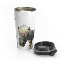 Load image into Gallery viewer, Pony and Butterfly Jesus loves US -Stainless Steel Travel Mug
