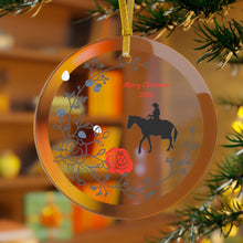 Load image into Gallery viewer, Western Rider Glass Christmas Ornament
