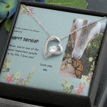 Load image into Gallery viewer, Cubic Zirconia Happy Birthday Mom Love Necklace
