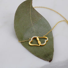Load image into Gallery viewer, My Dazzling Filly Genuine Diamond and Gold Heart Necklace

