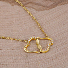 Load image into Gallery viewer, My Dazzling Filly Genuine Diamond and Gold Interlocking Heart Necklace
