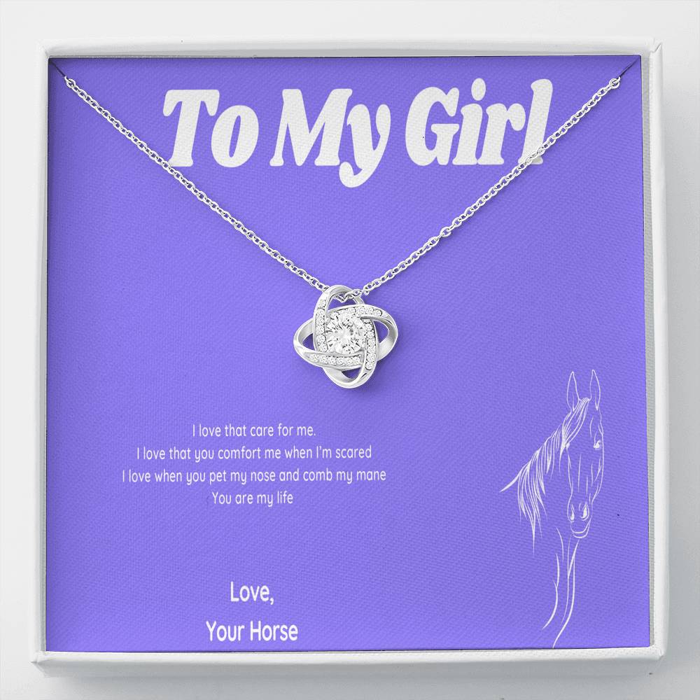 To My Girl Love Knot Necklace