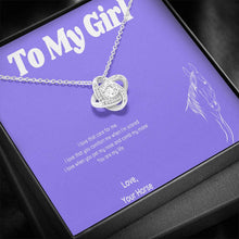 Load image into Gallery viewer, To My Girl Love Knot Necklace
