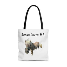 Load image into Gallery viewer, Pony/Jesus Loves ME/AOP Tote Bag

