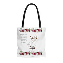 Load image into Gallery viewer, A crane with roses./Romans 10:13/AOP Tote Bag
