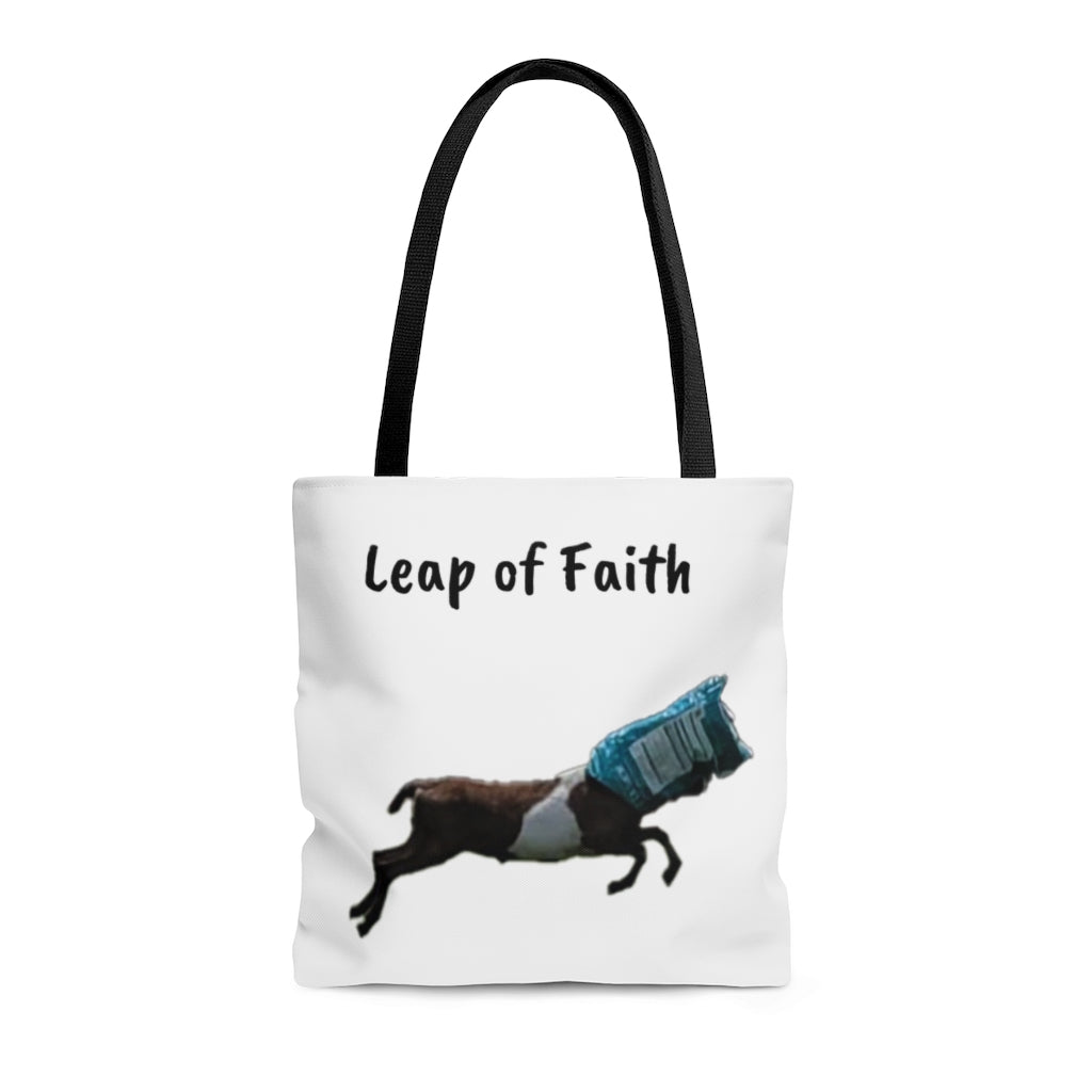 Nubian Goat/ Buck/ Leap of Faith/AOP Tote Bag