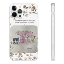 Load image into Gallery viewer, Christ Died for Us -Romans 5:8 Bear  cell phone Flexi Cases
